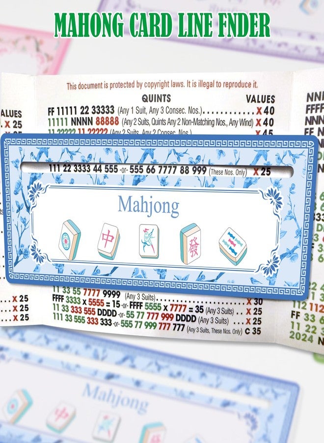 snaxuda 8pcs Mahjong Line Finder,Mahjong Card Line Guide Rules Reader Helper Mahjong Accessories Gifts for Players,Beginners - Image 3